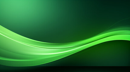 Green abstract wave