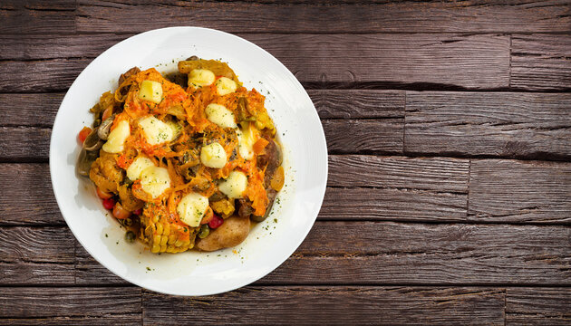 Boyacense stew is a traditional dish from the interior of Colombia