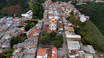 Betulia, Antioquia - Colombia. December 27, 2023. It is one of the coffee-growing municipalities of...
