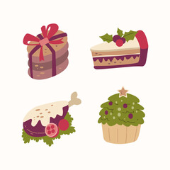 Christmas Food Vector Collection