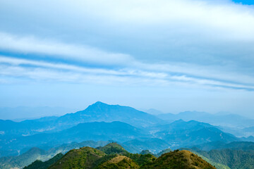 Zhufengding, Ganzhou City, Jiangxi Province - wind turbines on high mountains