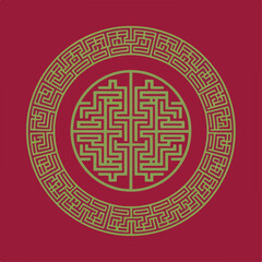 set-of-chinese-circular-border