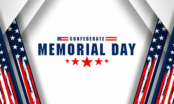 confederate memorial day. confederate memorial concept vector banner, poster, greetings card etc.