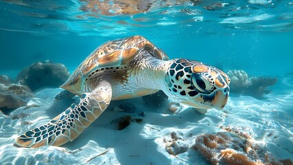 The Urgent Global Turtle Crisis: A Symbol of Ocean Balance in Peril. Concept Marine Conservation, Endangered Species, Environmental Crisis, Ecosystem Protection, Animal Welfare