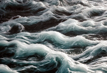 'high other meet each river low tide Nordland Abstract tide sea water Whirlpools maelstrom Waves background Norway Saltstraumen Ocean Aerial Abstract River View Water Sea Green Texture Background Top' - obrazy, fototapety, plakaty