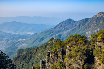 Wugong Mountain, Pingxiang City, Jiangxi Province - sea of clouds and mountain scenery at sunset