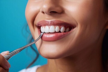 Obraz premium person with braces