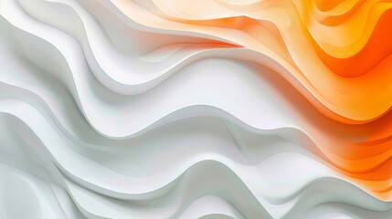 Abstract Wave Orange White Background