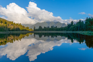 Reflections on Lake Matheson, Westland