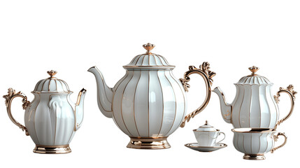 Antique cups and metal tea set with traditional lamps, representing cultural heritage and vintage drinkware