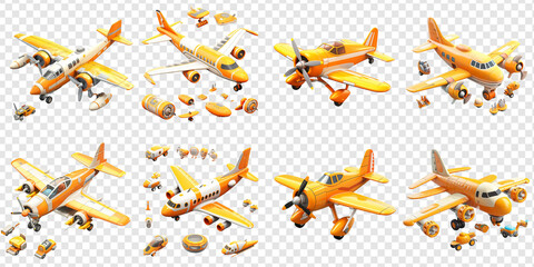 Elegant aircraft png collection