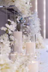 View of the candles in the wedding ceremony