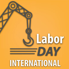 international labor day celebration vector design with minimalist worker ornament theme for social media posts