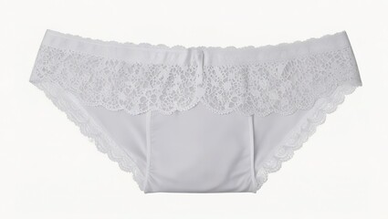 Women's white panties with white background and cut out