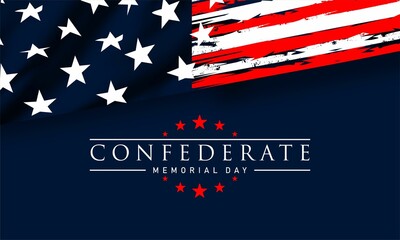 confederate memorial day. confederate memorial concept vector banner, poster, greetings card etc. - obrazy, fototapety, plakaty