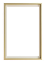 Brass frames mockup template isolated on transparent background 3d PNG