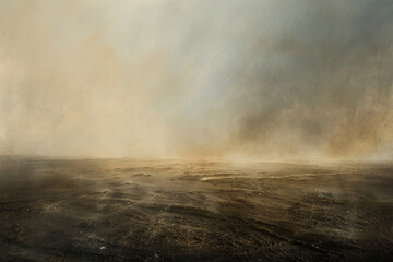 A veil of dust obscuring the horizon - obrazy, fototapety, plakaty