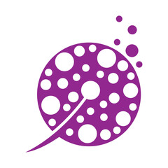 dandelion logo design flying in the wind