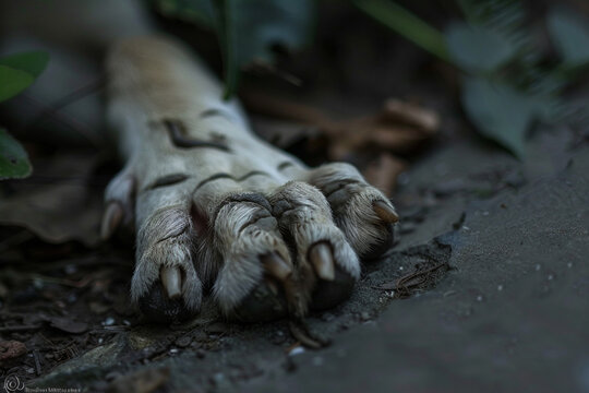 Abandoned puppys paw