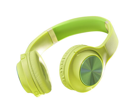 Green Headphone in Transparent Background