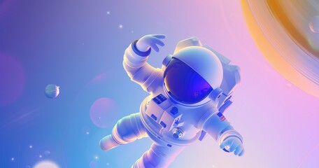 Galactic Voyager A Playful Astronaut's Quest
