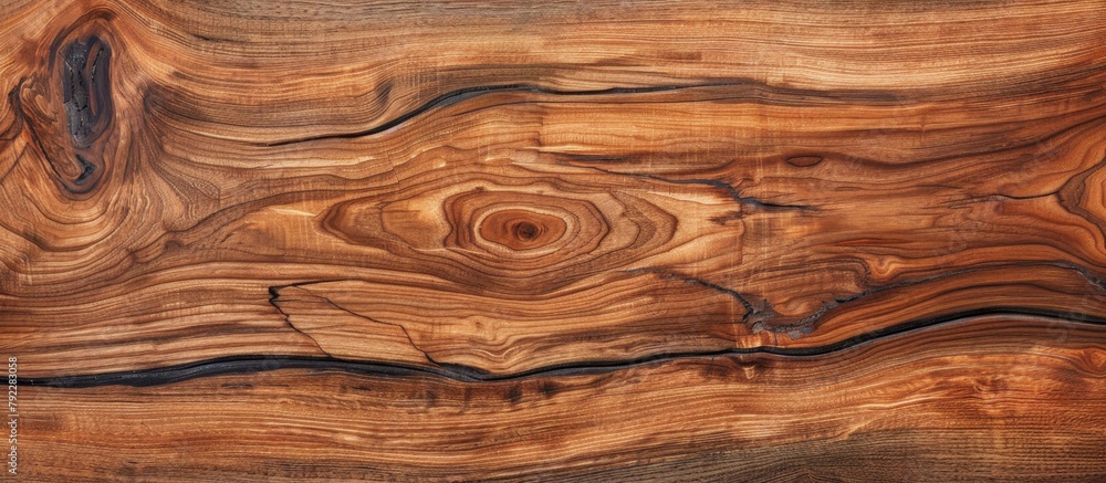 Poster detailed view of a wooden slab showing a significant number of lines etched on its surface, emphasiz