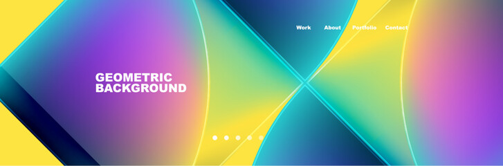 it is a geometric background with a rainbow of colors . High quality