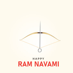 Shree Ram Navami. creative Ram Navami ads, Happy Ram Navami Day creative design, 3D illustration