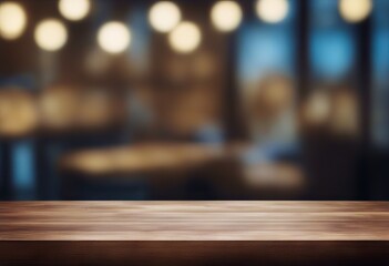 products top blurred montage used background office banner - bokeh wood can table your space Empty splay interior - Powered by Adobe