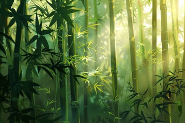 Quiet bamboo forest