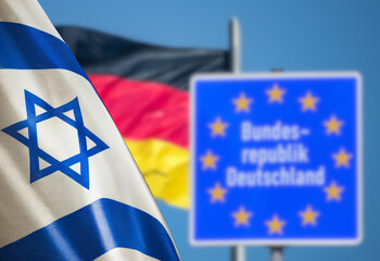 Flaggen von Deutschland und Israel