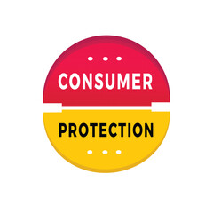 Consumer protection sticker icon modern style. Banner design for business, advertising, promotion. Vector label design.

