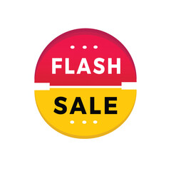 Flash sale sticker icon modern style. Banner design for business, advertising, promotion. Vector label design.
