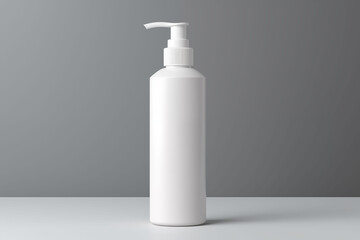 Minimalist facial cleanser pump bottle mockup with a gentle, foaming formula