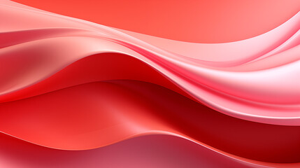 3d Illustration of a futuristic wave background; featuring dynamic; abstract waves in a red color palette.