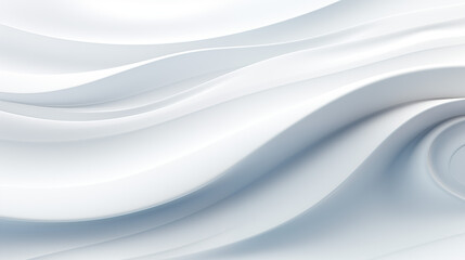 3d Illustration of a futuristic wave background; featuring dynamic; abstract waves in a white color palette.