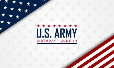 U.S. Army Birthday June 14 Background Vector Illustration - obrazy, fototapety, plakaty