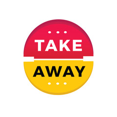 Take away sticker icon modern style. Banner design for business, advertising, promotion. Vector label design.
