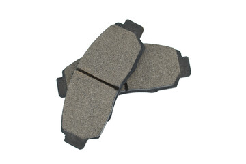 New auto brake pads isolated on white background
