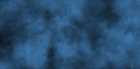 old style dark blue grunge texture, Abstract blue smoke on black background, brush painted blue background used in weeding card, cover, graphics design and web design.  Blue misty dark background.	