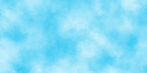 blurred and grainy Blue powder explosion with clouds, Hand painted abstract soft sky blue watercolor sky and clouds, Watercolor illustration art marble painting abstract blue color texture.