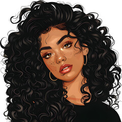 curly hair model, curly hair
