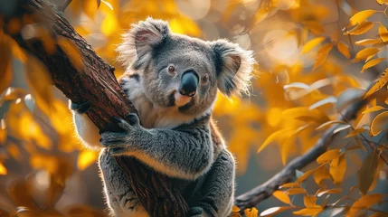 Fotobehang Leafy Haven: Koala Bear Relaxation in 4K Clarity © Jennifer