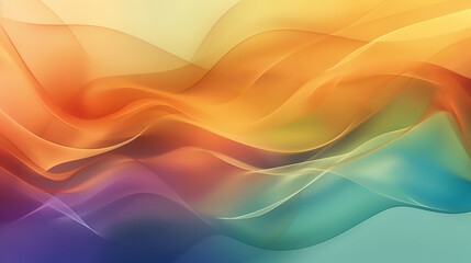 Colorful background with rainbow colors and smooth curves, gradient background