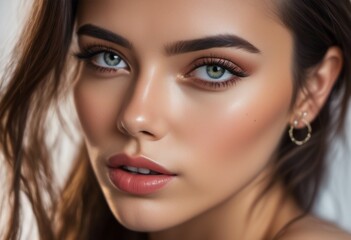 A Portrait Of Breathtakingly Gorgeous, Exotic, Beautiful Woman.
