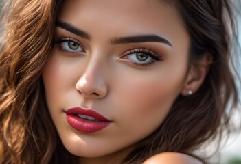 Fototapeta premium A Portrait Of Breathtakingly Gorgeous, Exotic, Beautiful Woman. 