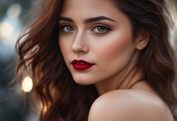 A Portrait Of Breathtakingly Gorgeous, Exotic, Beautiful Woman.
