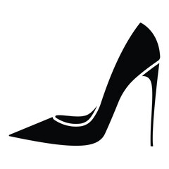 female high heels shoes drawing, vector illustration