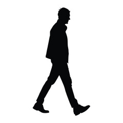 silhouette of a person walking