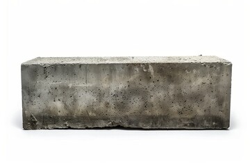 Concrete barrier isolated on white background